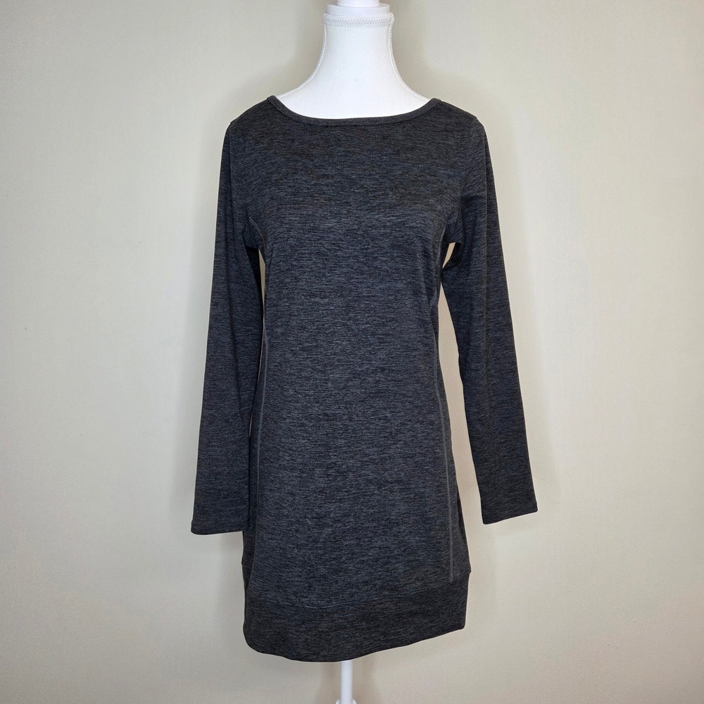 Carve Designs Womens Gray Space Dye Long Sleeve Tunic Dress Size Small Made‎ USA